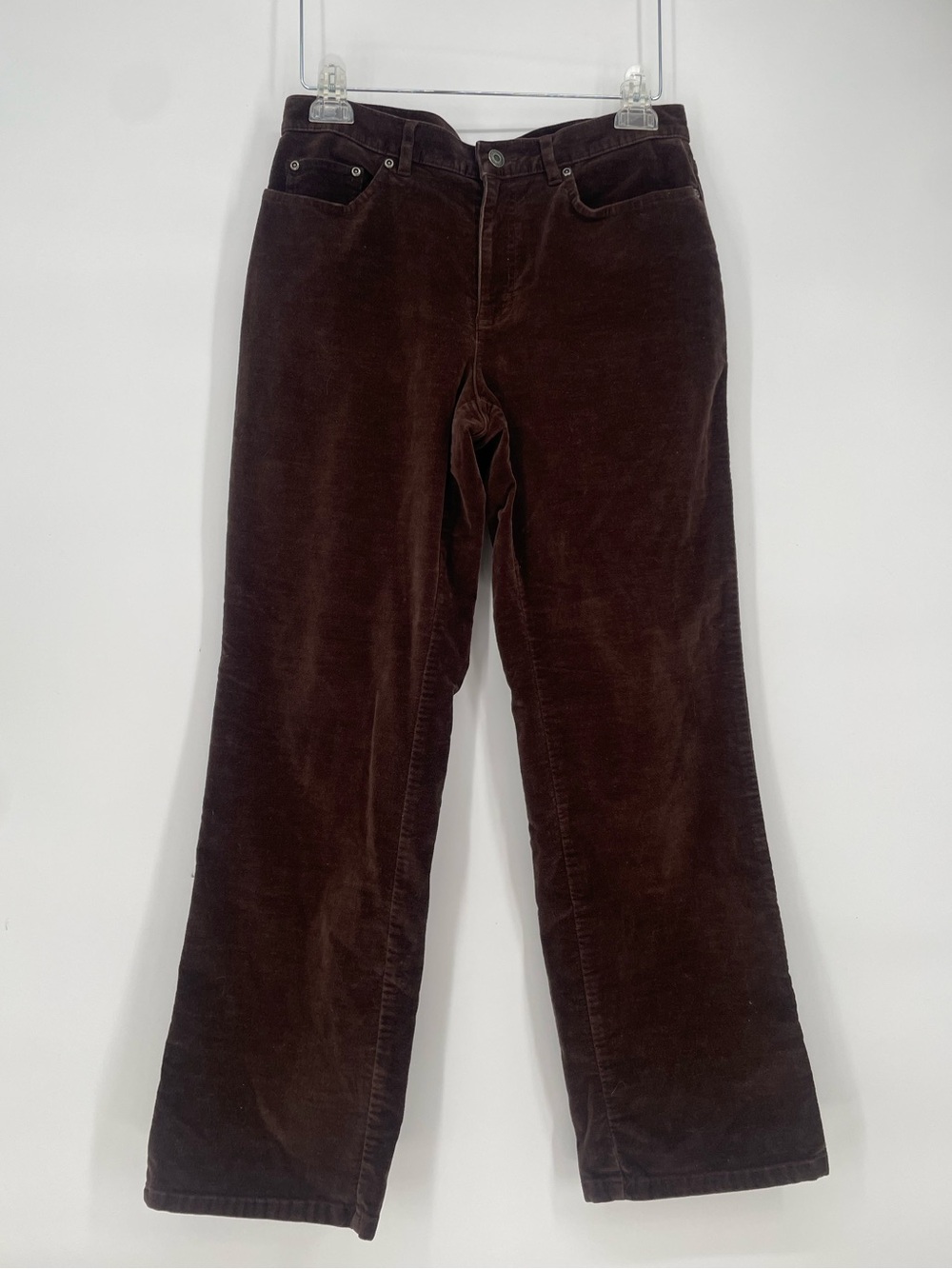 Talbots Chocolate Brown Straight Leg Corduroy Pants